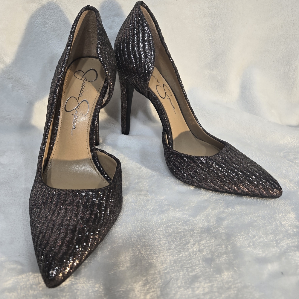 Jessica Simpson Sparkling Black Heels